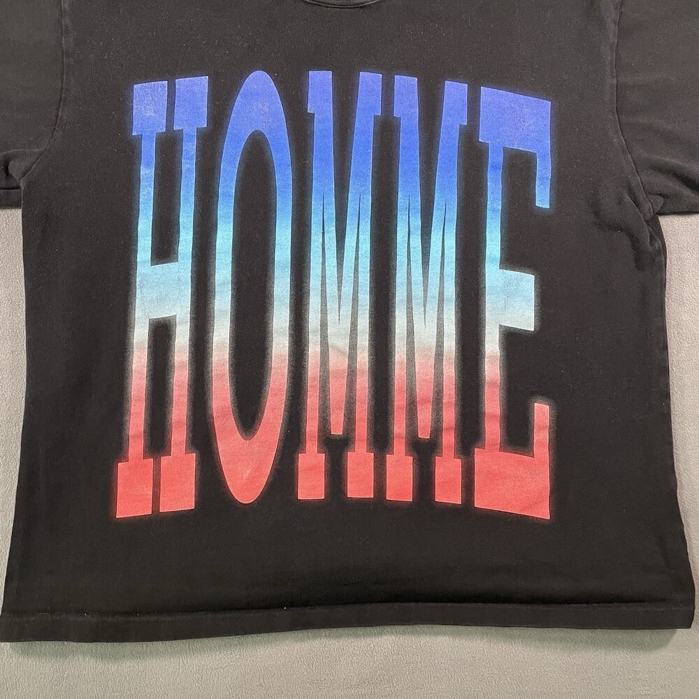 Homme Femme Heavyweight Logo Double Sided T Shirt Sz L Luxury Streetwear Hip Hop - Picture 2 of 10